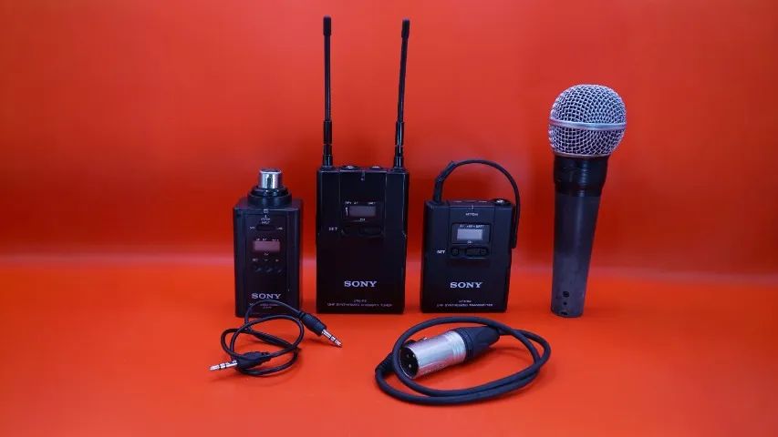 Kit completo microfone sony profissional utx-p1