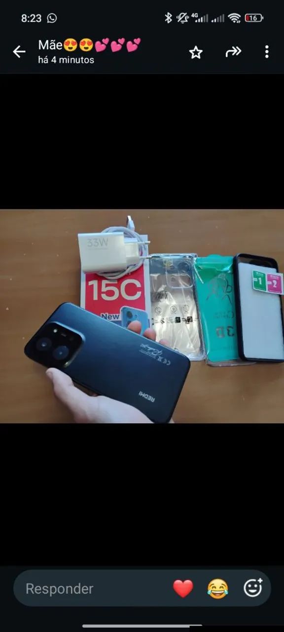 Celular redimi note 15C Preto 256GB 8+8 RAM 1 mês de uso  - Foto 4