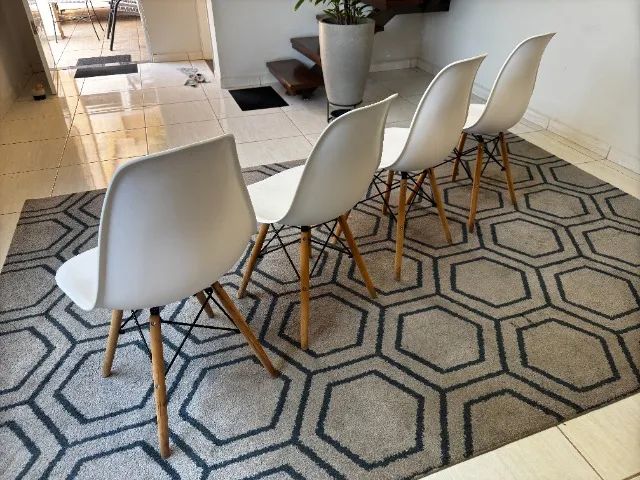 CADEIRAS CHARLES EAMES EIFFEL WOOD 4 UNIDADES - Foto 4