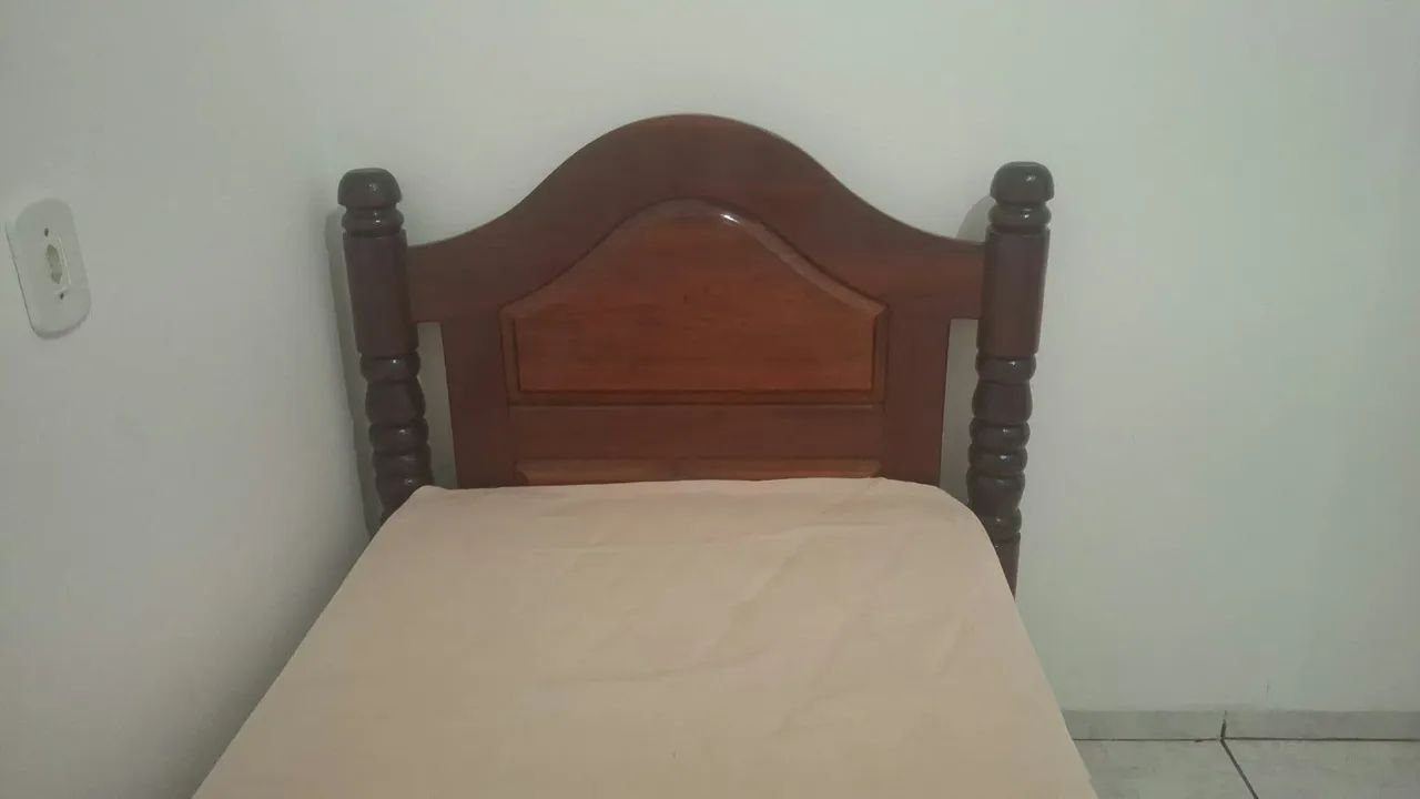Cama de solteiro madeira com colchão  Pau Darco  - Foto 4