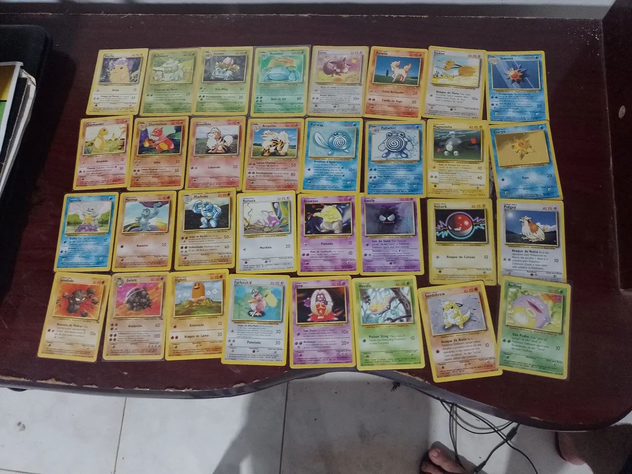 Lote de cartas vintage Pokémon Base Set