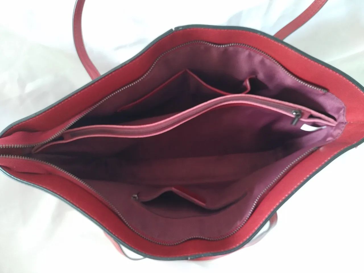 Bolsa Vermelha de Couro - Foto 4