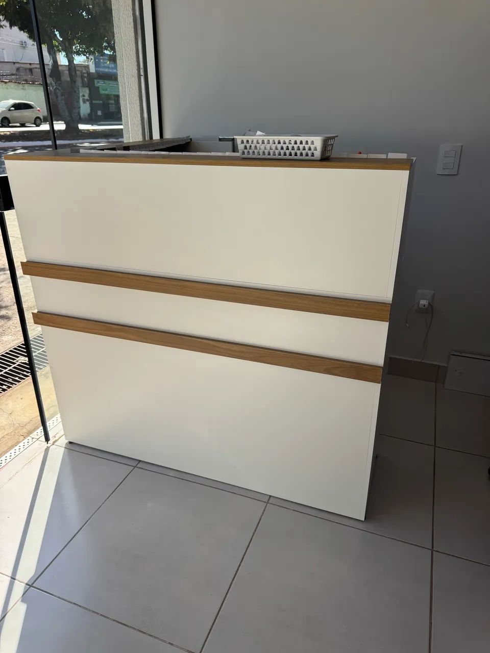 Balcão caixa em L