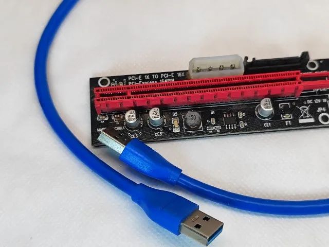 Placa Pci-e Express Riser Ver009s Usb 3.0 Extensor - Foto 4