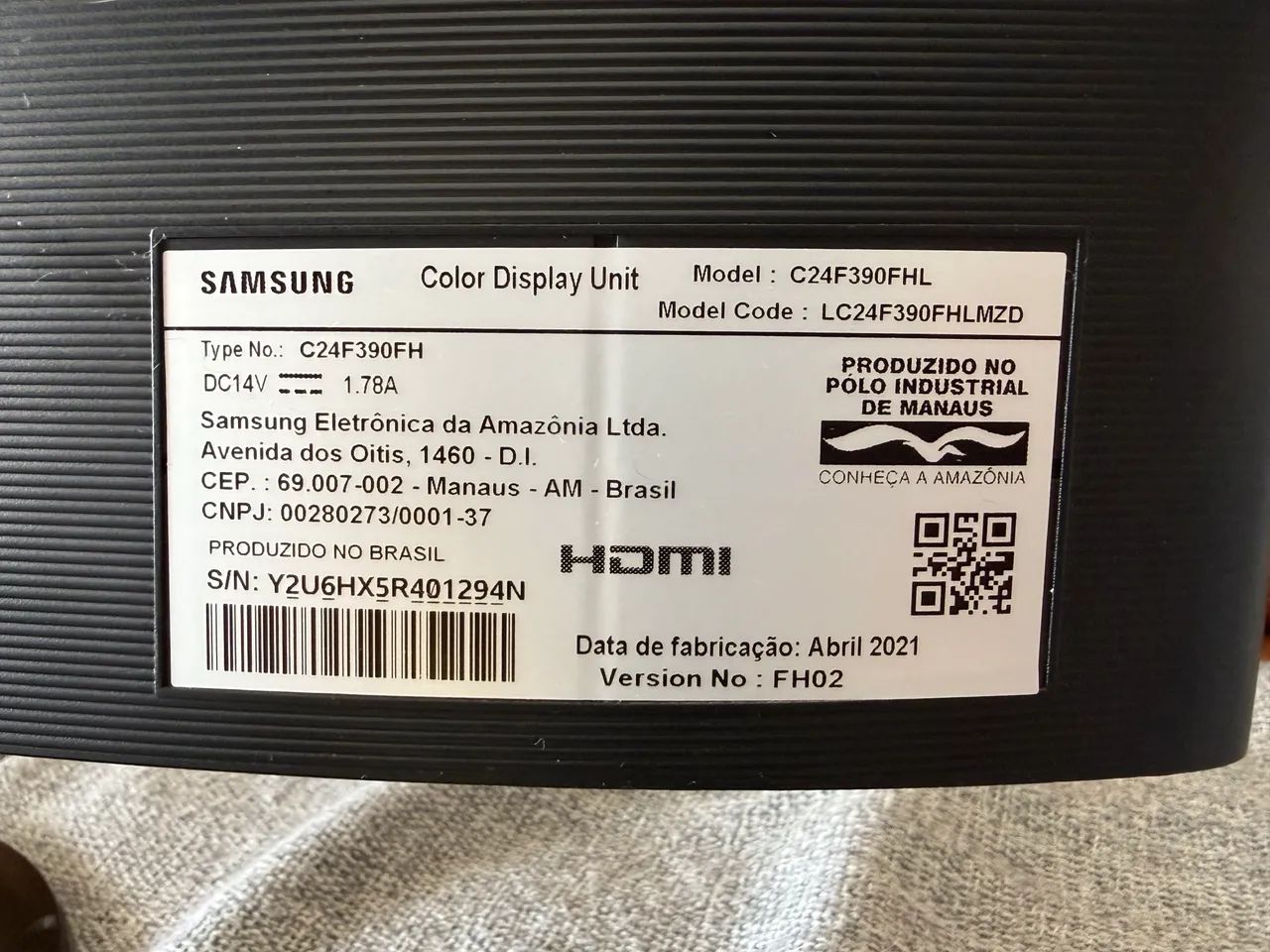 Monitor Samsung C24F390FHL (24?, curvo, Full HD