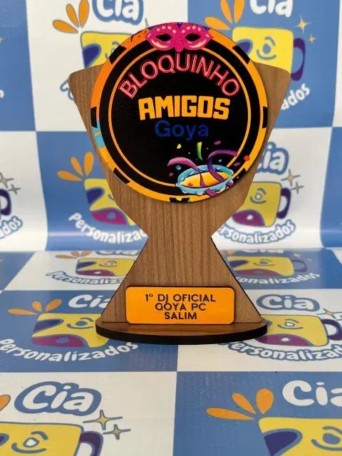 Troféu mdf personalizado Formato Redondo 12x18cm - Foto 3
