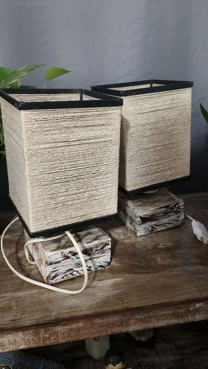 Par de luminárias Boho
