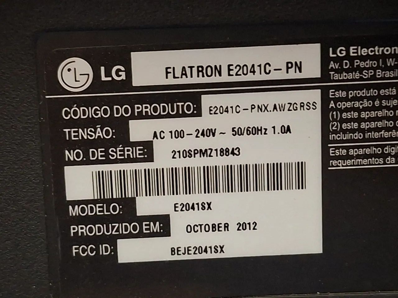 Monitor LG E2041 20 polegadas LED + Cabos - Foto 4