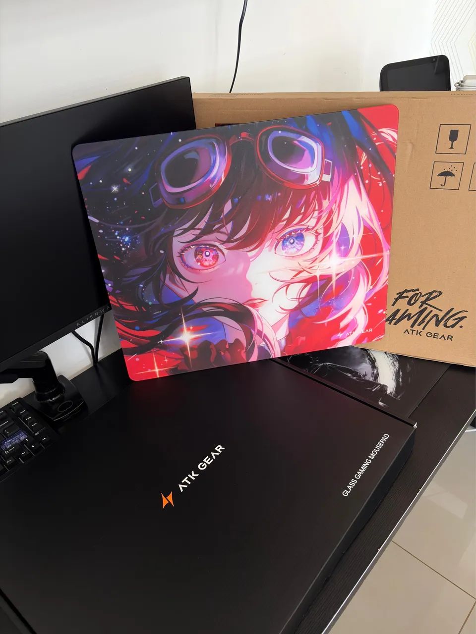 MOUSEPAD DE VIDRO ATK CRIMSON EDIÇÃO LIMITADA OFERTA-OPORTUNIDADE