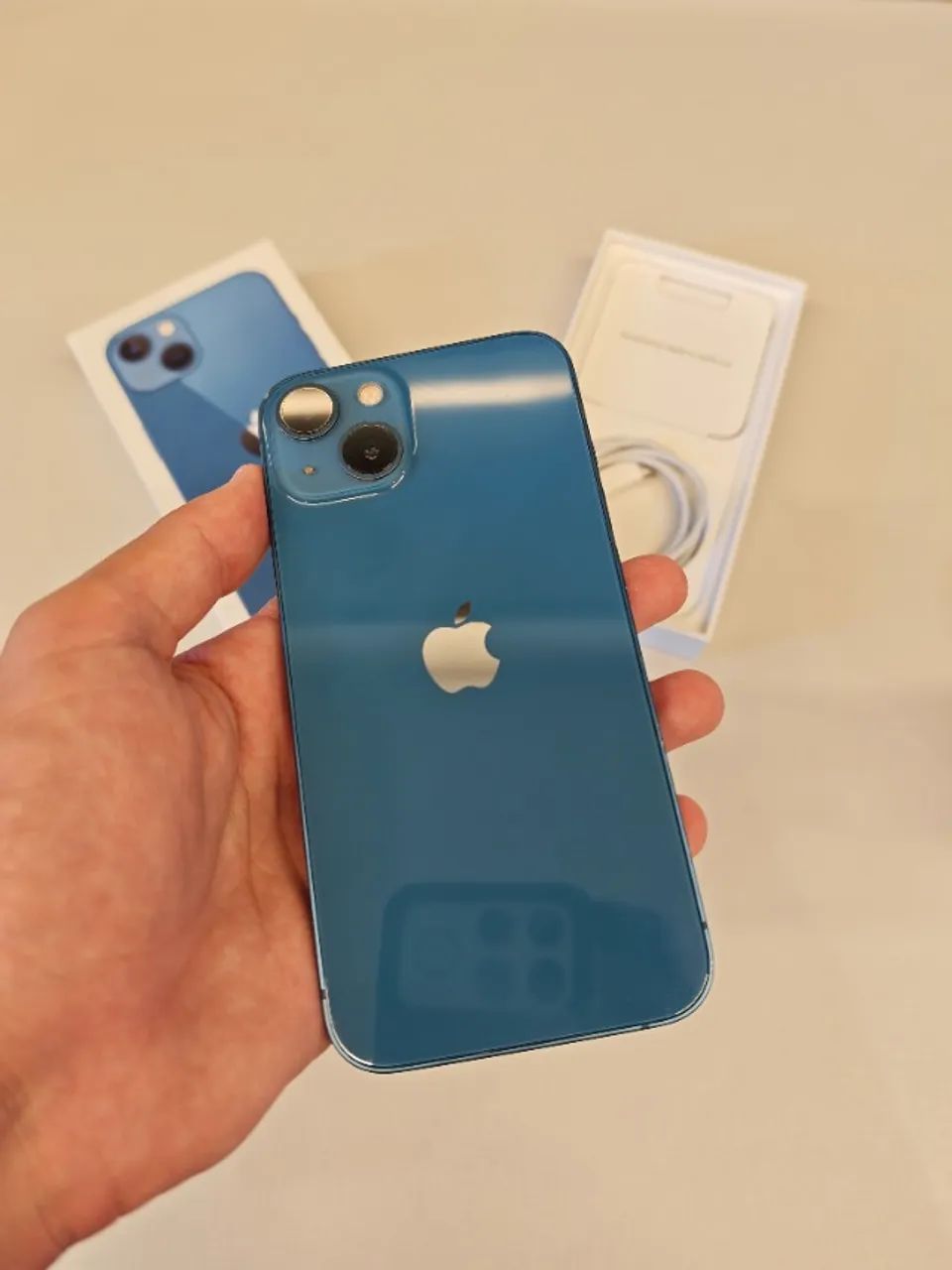 iPhone 13 Azul 128GB Bateria Nova 100% com Caixa e Cabo - Foto 3