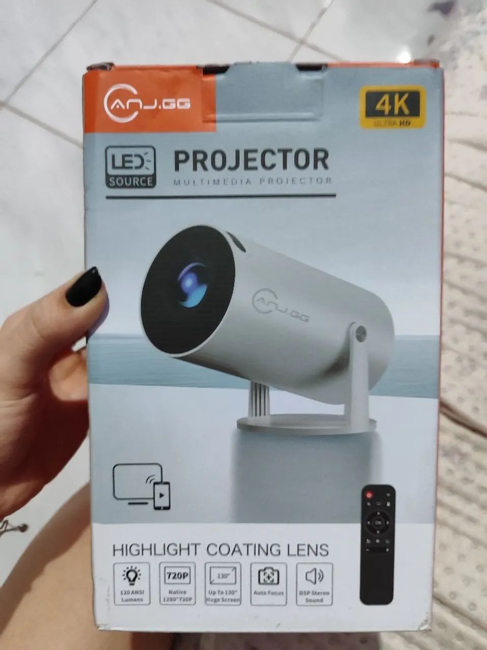 Mini projetor Hy300 4K 