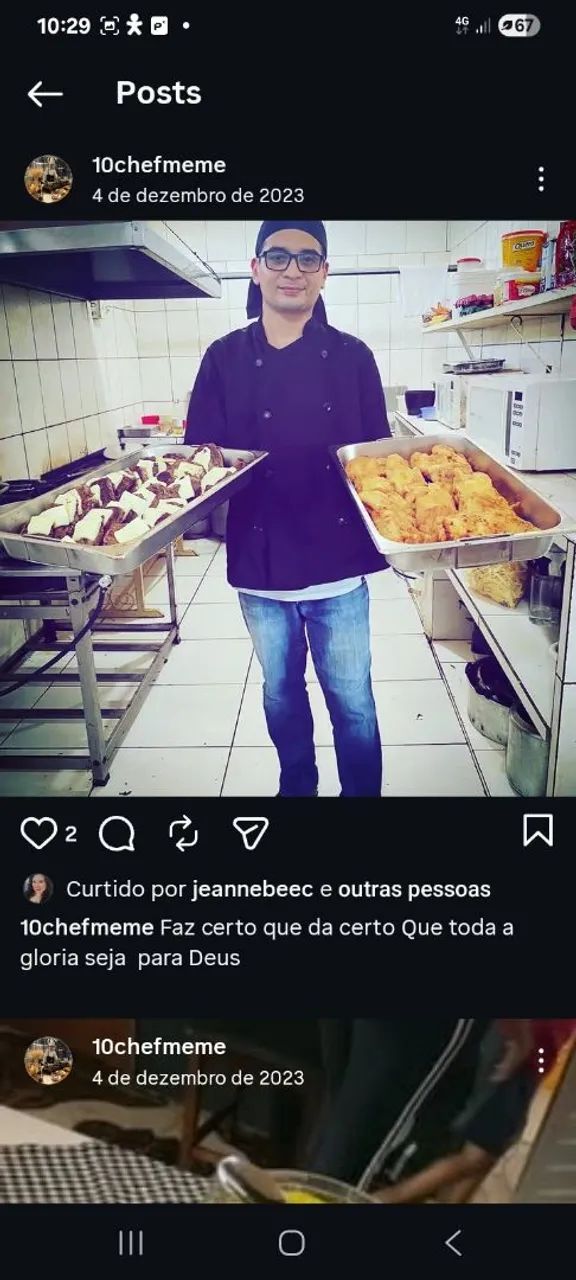 Cozinheiro profissional. E churrasqueiro