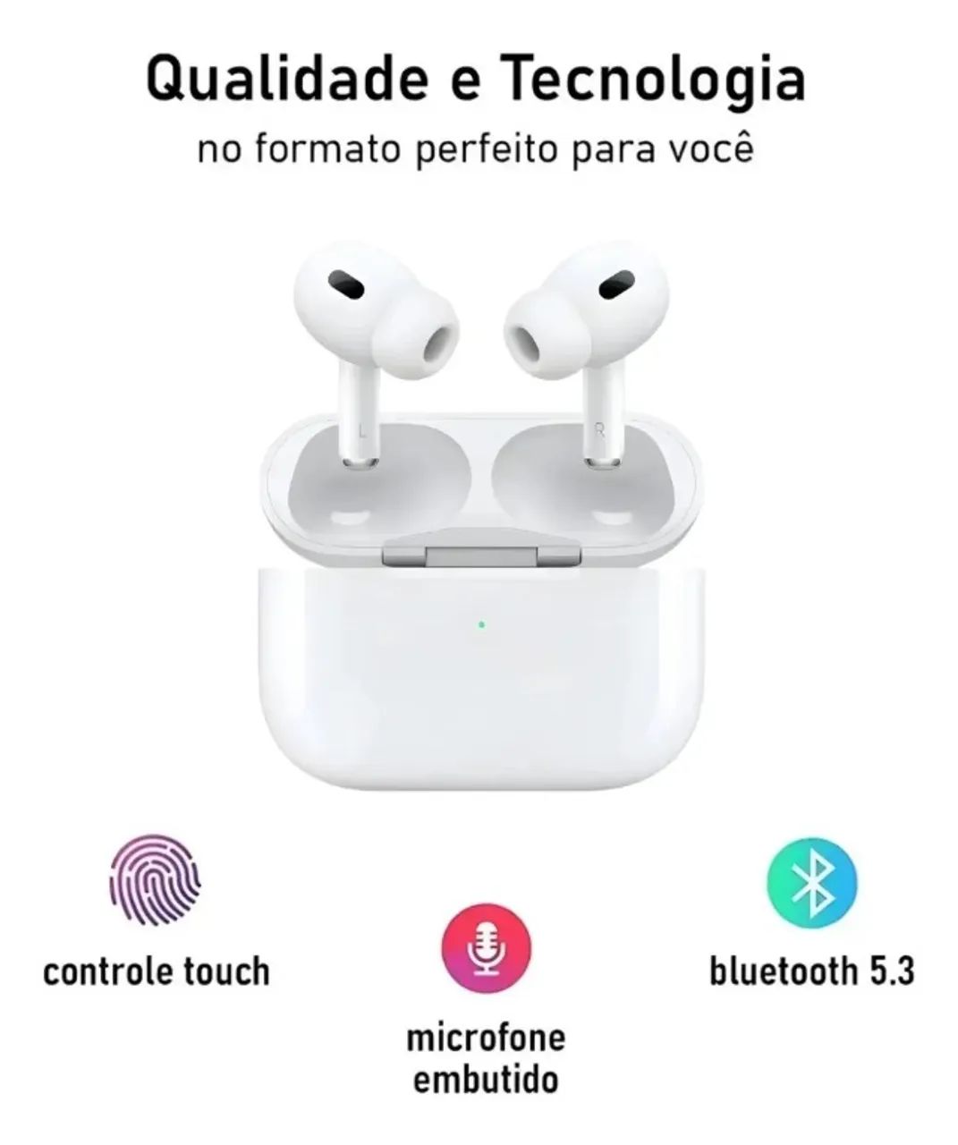 Fone Bluetooth AirPods Pro 2 Linha Premium - Fones de Ouvido