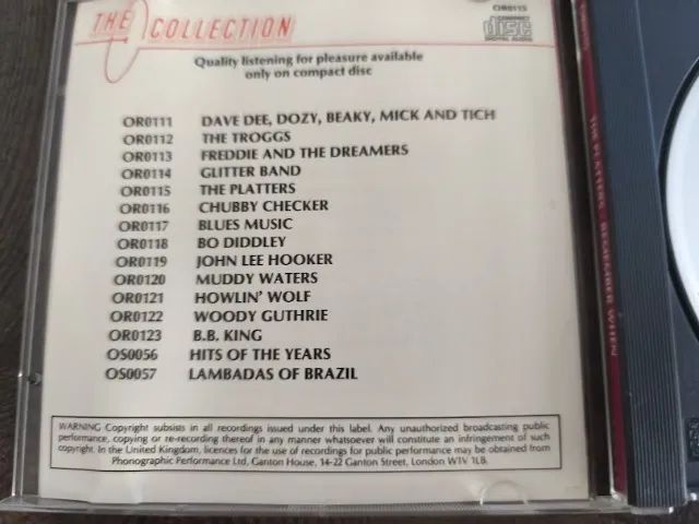 Cd The Platters - The Collection 1990 - Importado - Foto 4