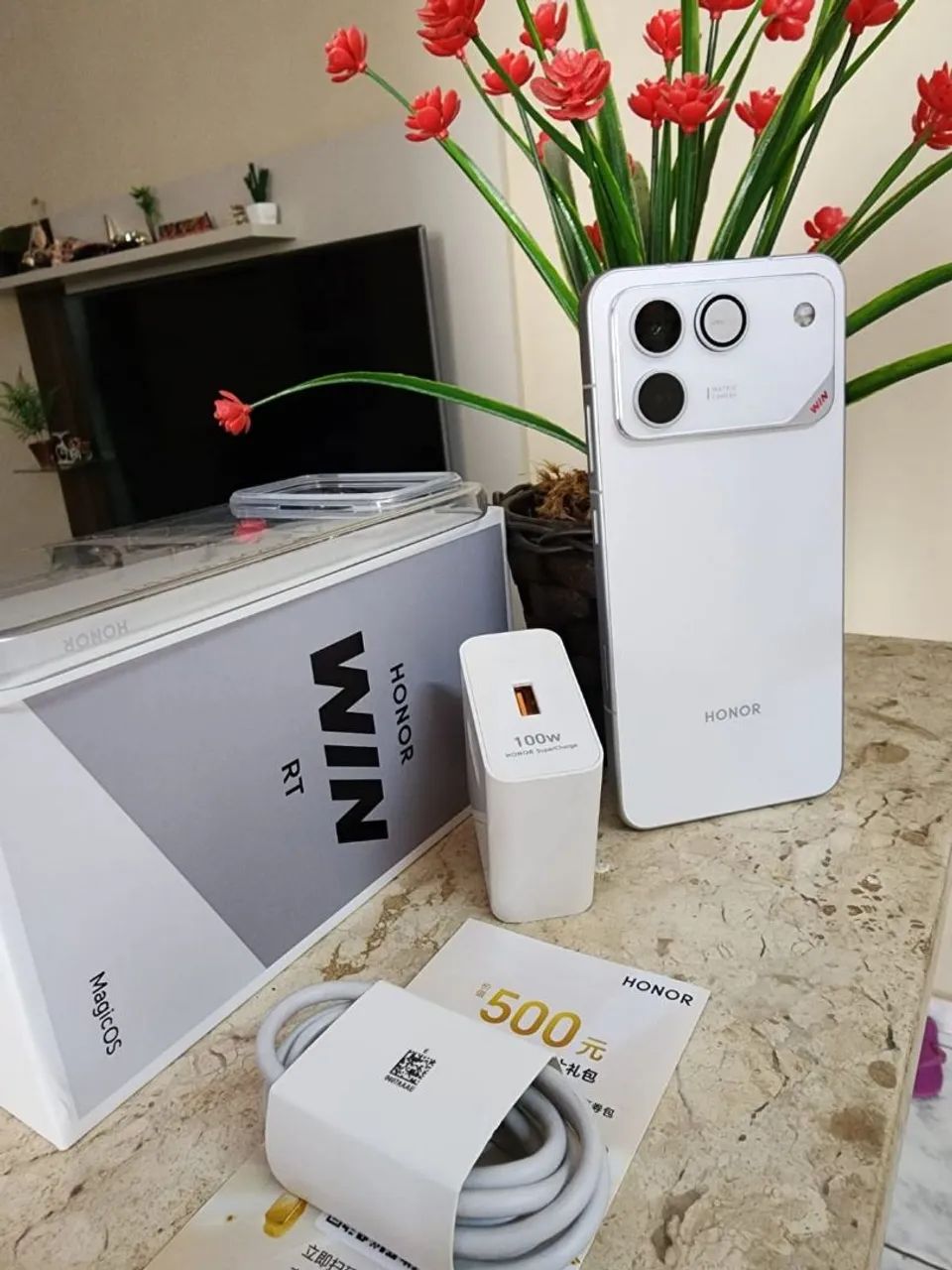 HONOR WIN RT 256GB 12+12 5G/BRANCO - Celulares e Smartphones
