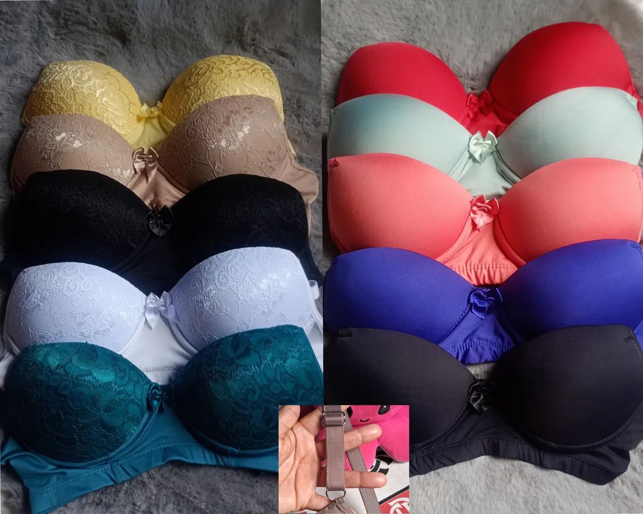 Sutiã liso e renda!