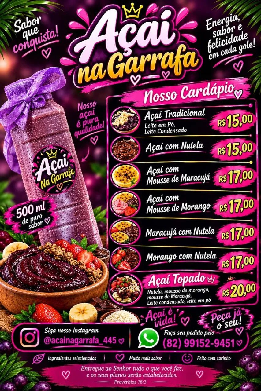 Açaí de garrafa 