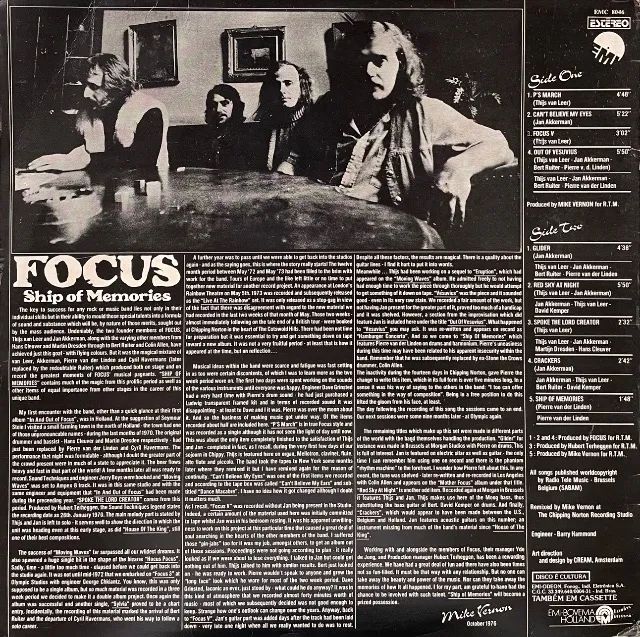 LP Focus - Ship Of Memories (1976) - Vinil 1a prensagem - CDs