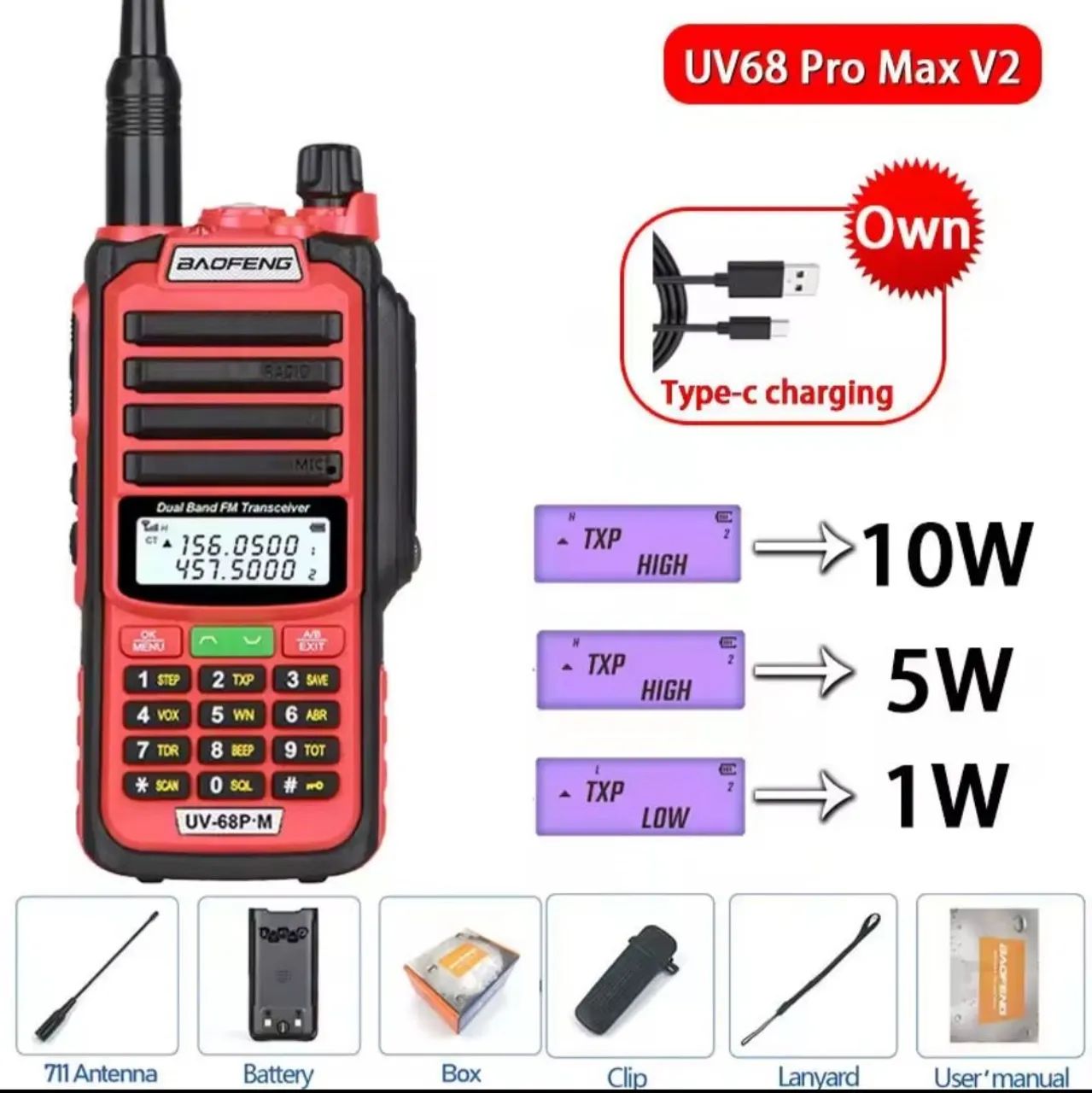 3 HTs walkie talkie UV 68 pro max - Foto 3
