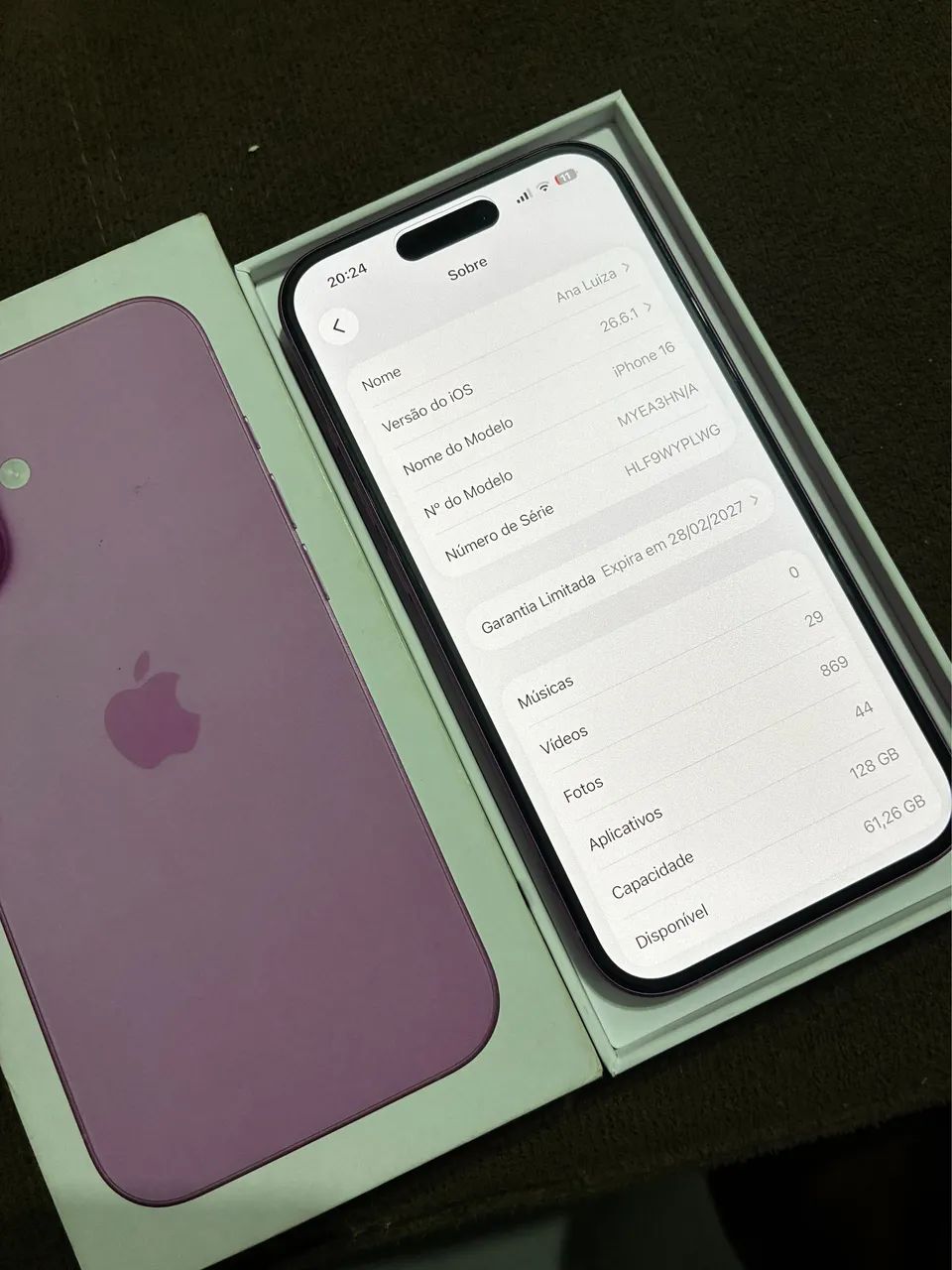 iPhone 16 128GB Rosa ? Impecável | Bateria 100% | Garantia - Foto 2