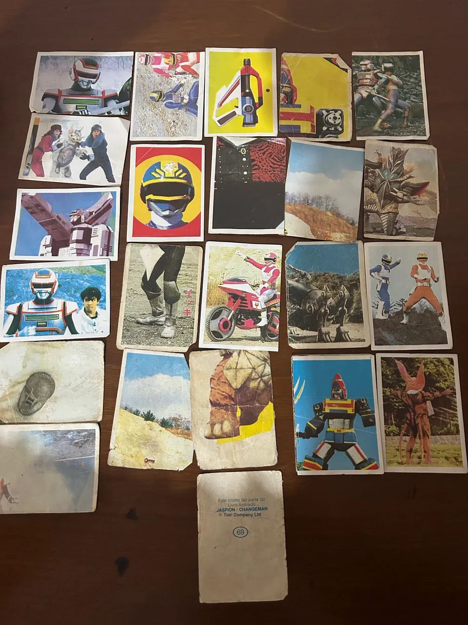 Lote figurinhas Jaspion/Changeman 