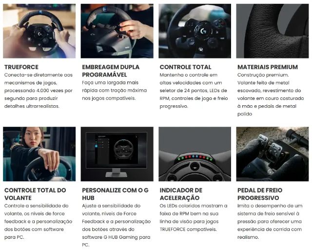 Logitech G923 com pedais + Câmbio Novos Lacrados - Foto 2