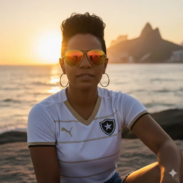 CAMISA PUMA BRANCA E DOURADO COM ESCUDO DO BOTAFOGO - Foto 3