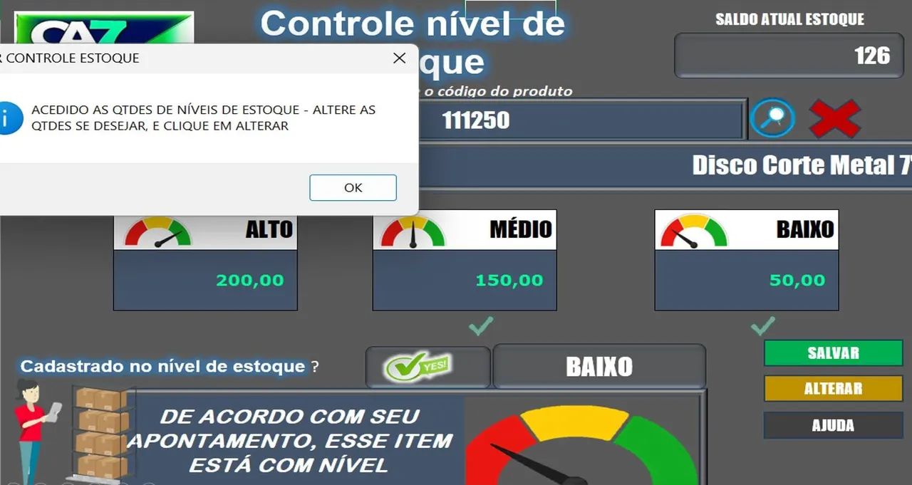 ? PLANILHA CONTROLE DE ESTOQUE CA7 - VBA E MACROS AUTOMATIZADA - Foto 4