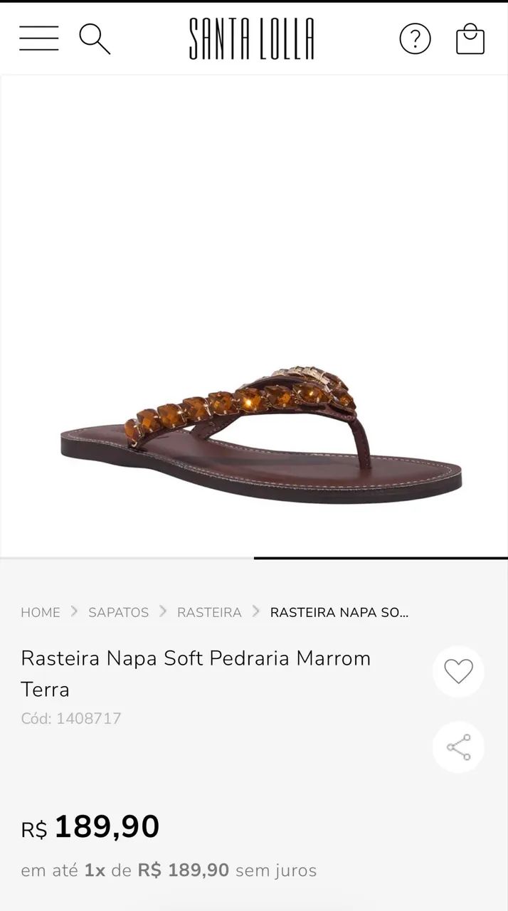 Rasteira Santa Lolla  - Foto 2