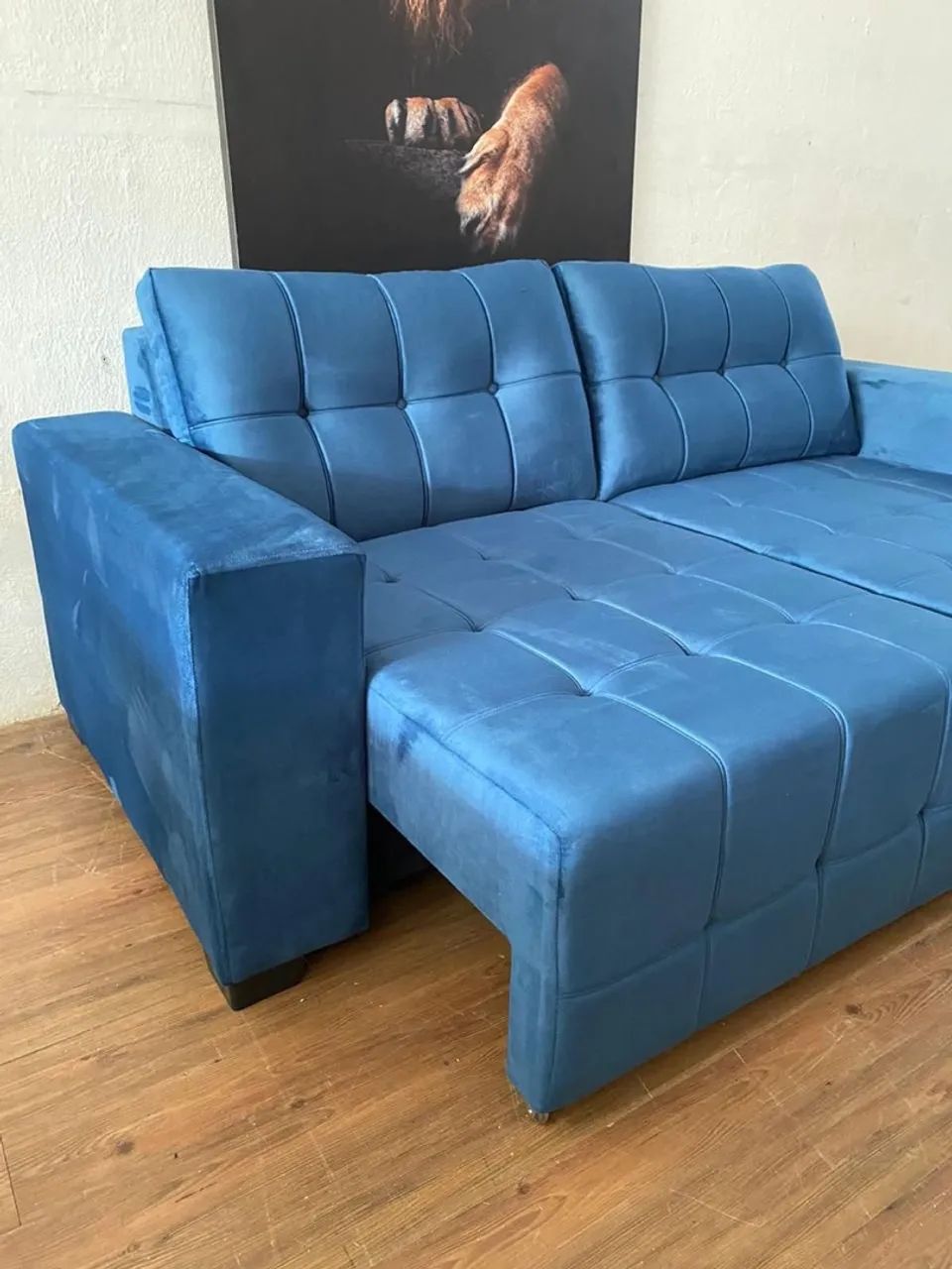 Sofá retrátil 3 lugares novo e embalado disponível  - Foto 2