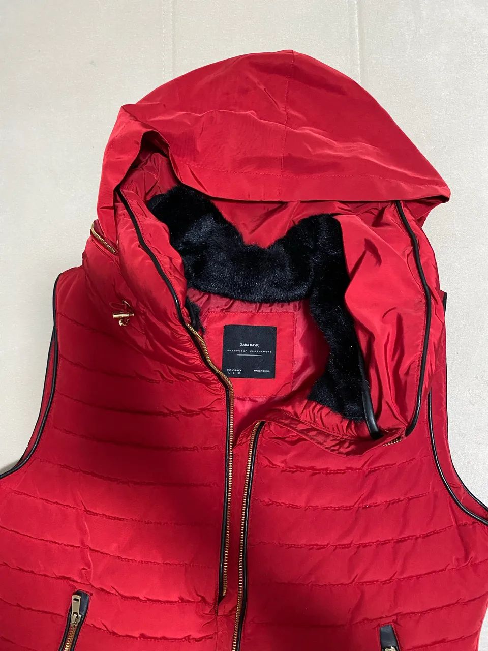 Colete puffer vermelho Zara - Foto 3