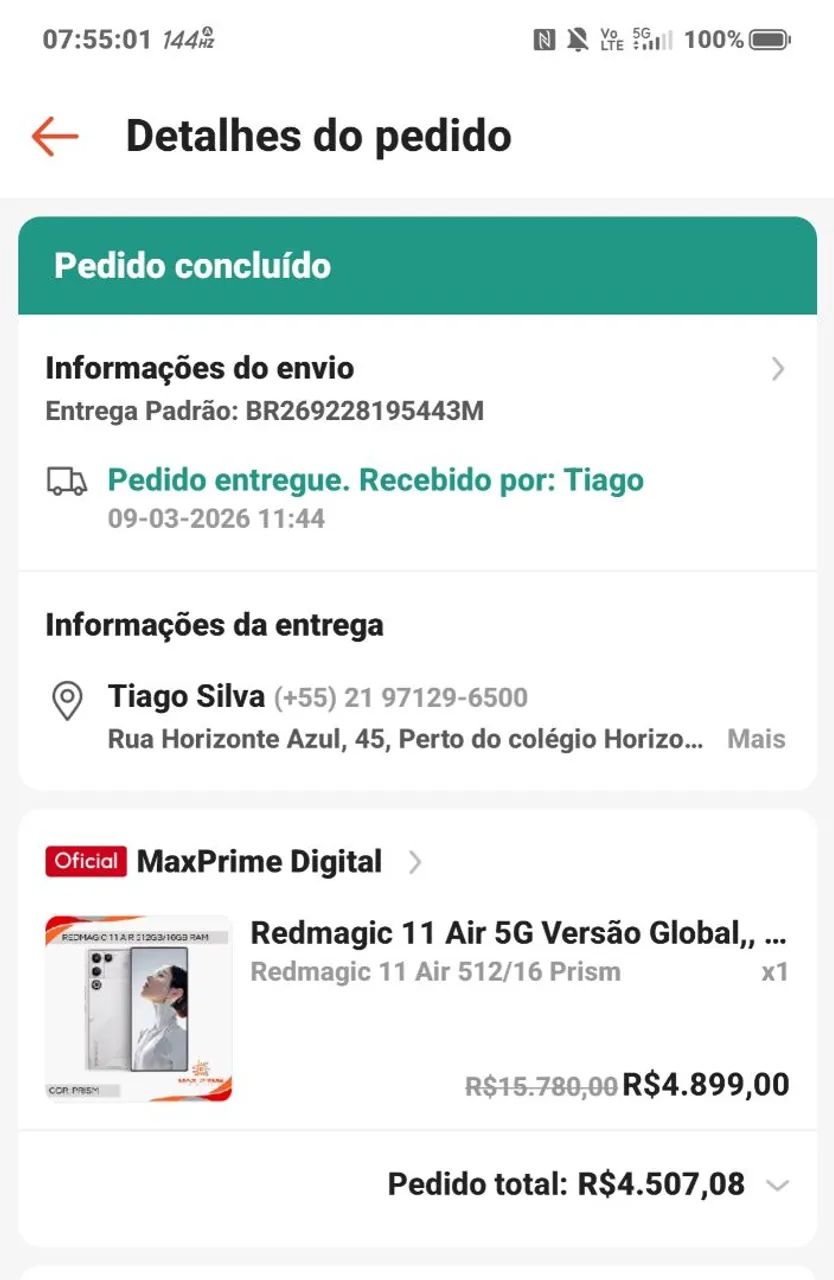 CELULAR REDMAGIC ( COM COOLER REDMAGIC) VENDO OU TROCO