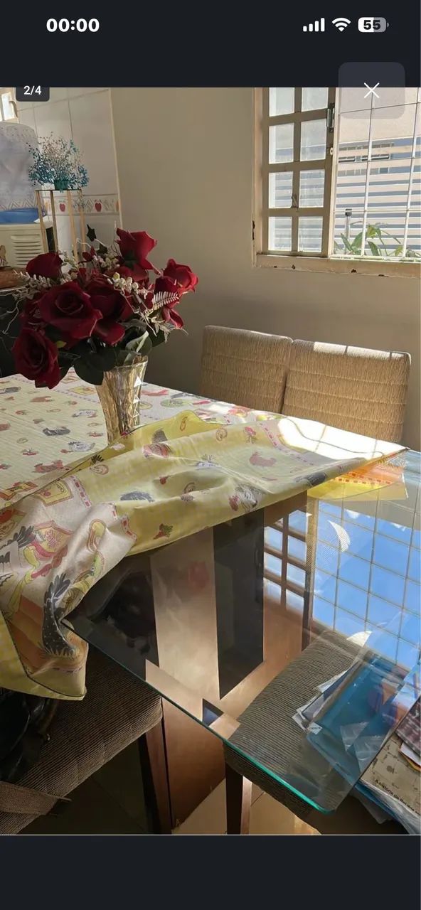 MESA DE VIDRO 6 LUGARES  - Foto 2