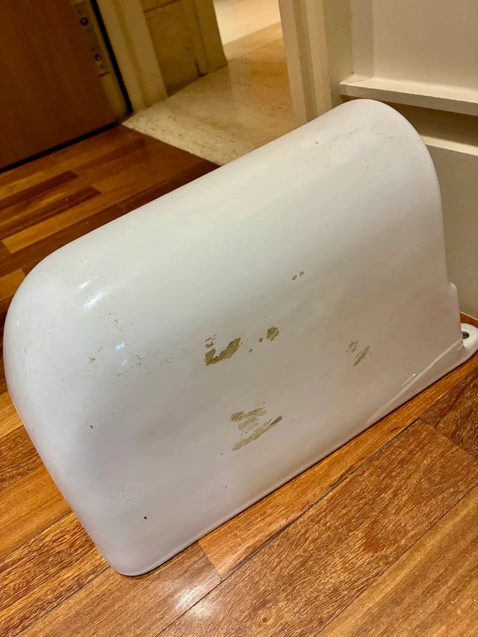 pé de lavatório - cerâmica branca - nunca usado - 40 cm - Foto 4