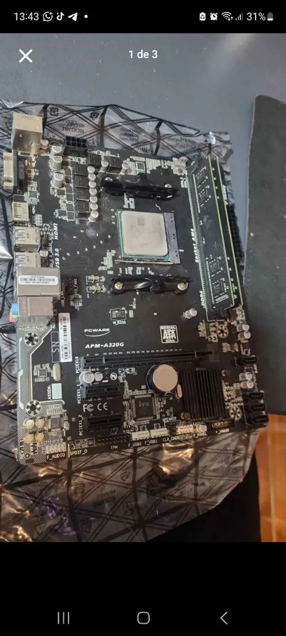 Kit a320g athlon 3000g 8gb ram - Foto 2
