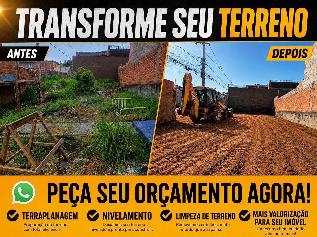 Aluguel de máquinas pesadas para terraplanagem 