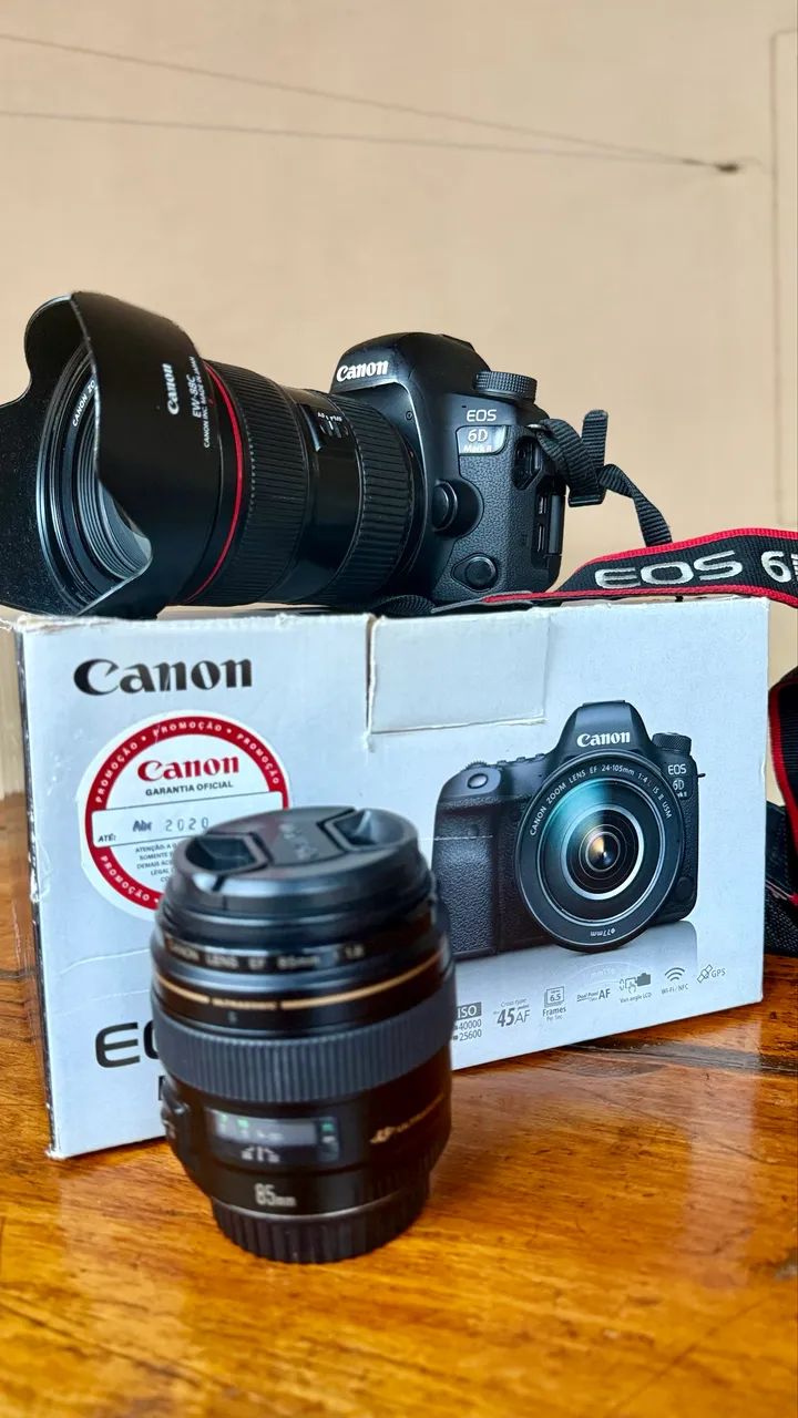 Câmera Cânon 6D make II + lente 85mm - Foto 4