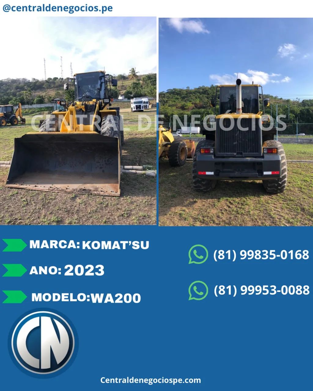 PÁ CARREGADEIRA KOMATSU - WA200 - 2023 - Foto 3
