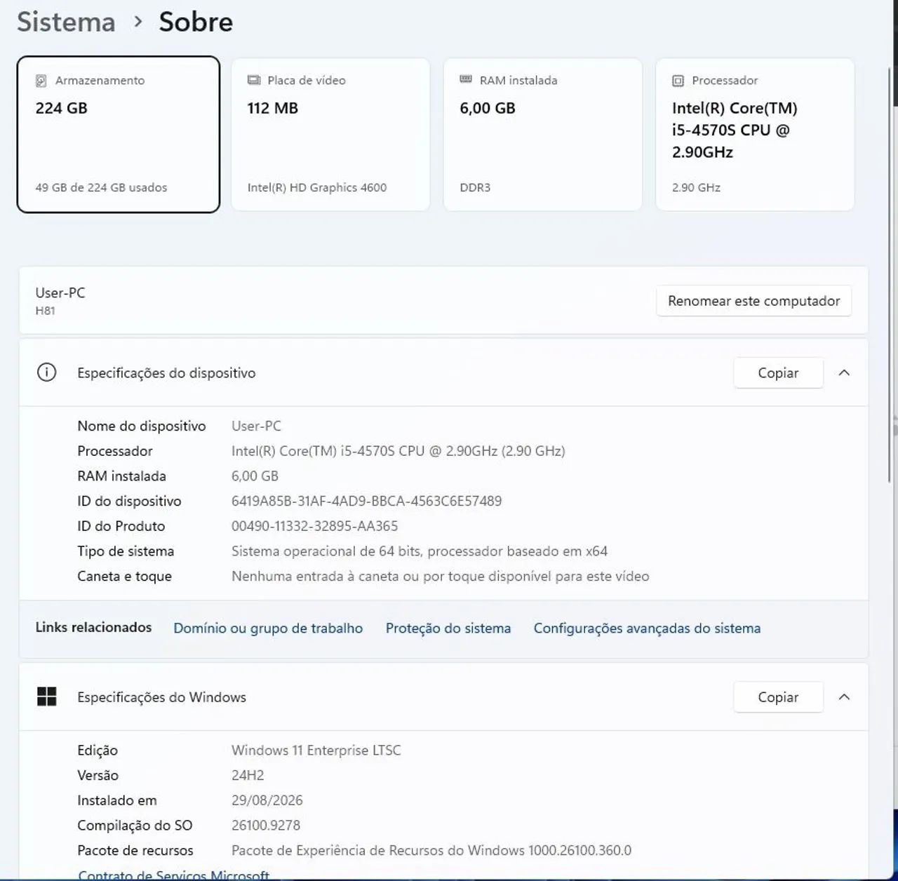 PC Desktop Intel Core i5 | SSD 240GB | 6GB RAM | Windows 11 Pronto para Uso - Foto 5