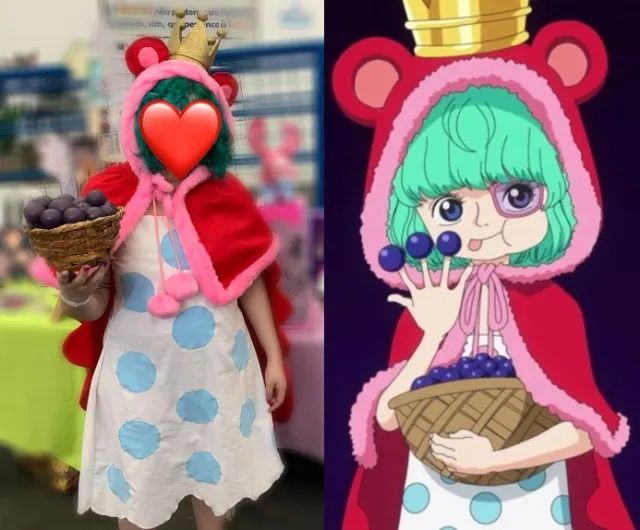 Cosplay One Piece Sugar - CAPA E VESTIDO ( não acompanha coroa )