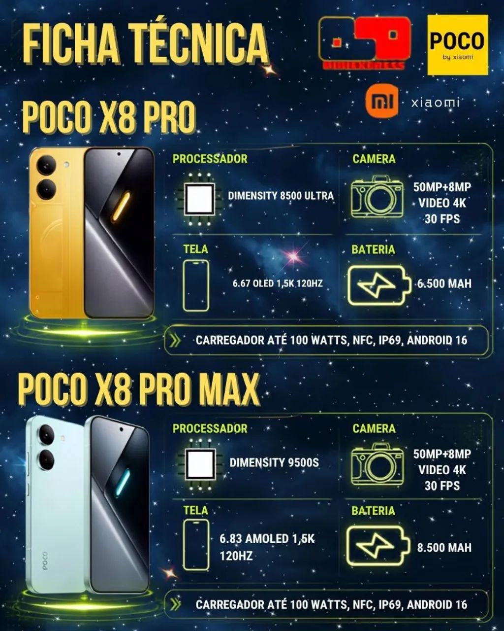 Poco X8, Poco X8 Pro Max ! linha completa com ótimos preços - Foto 2