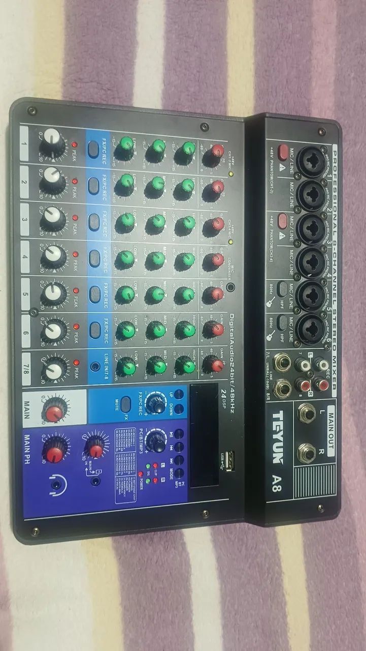 Mesa de Som Interface profissional Teyu