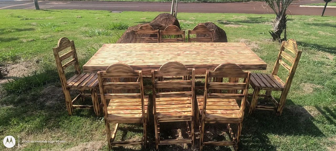 Mesa Rustica de madeira pinus  - Foto 3