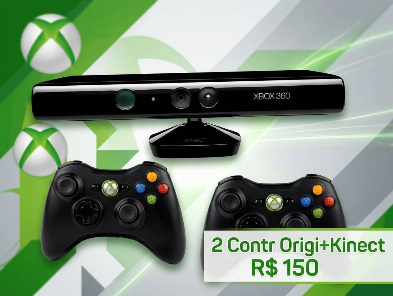 Kit Xbox 360 2 Contr+Kinect Original 