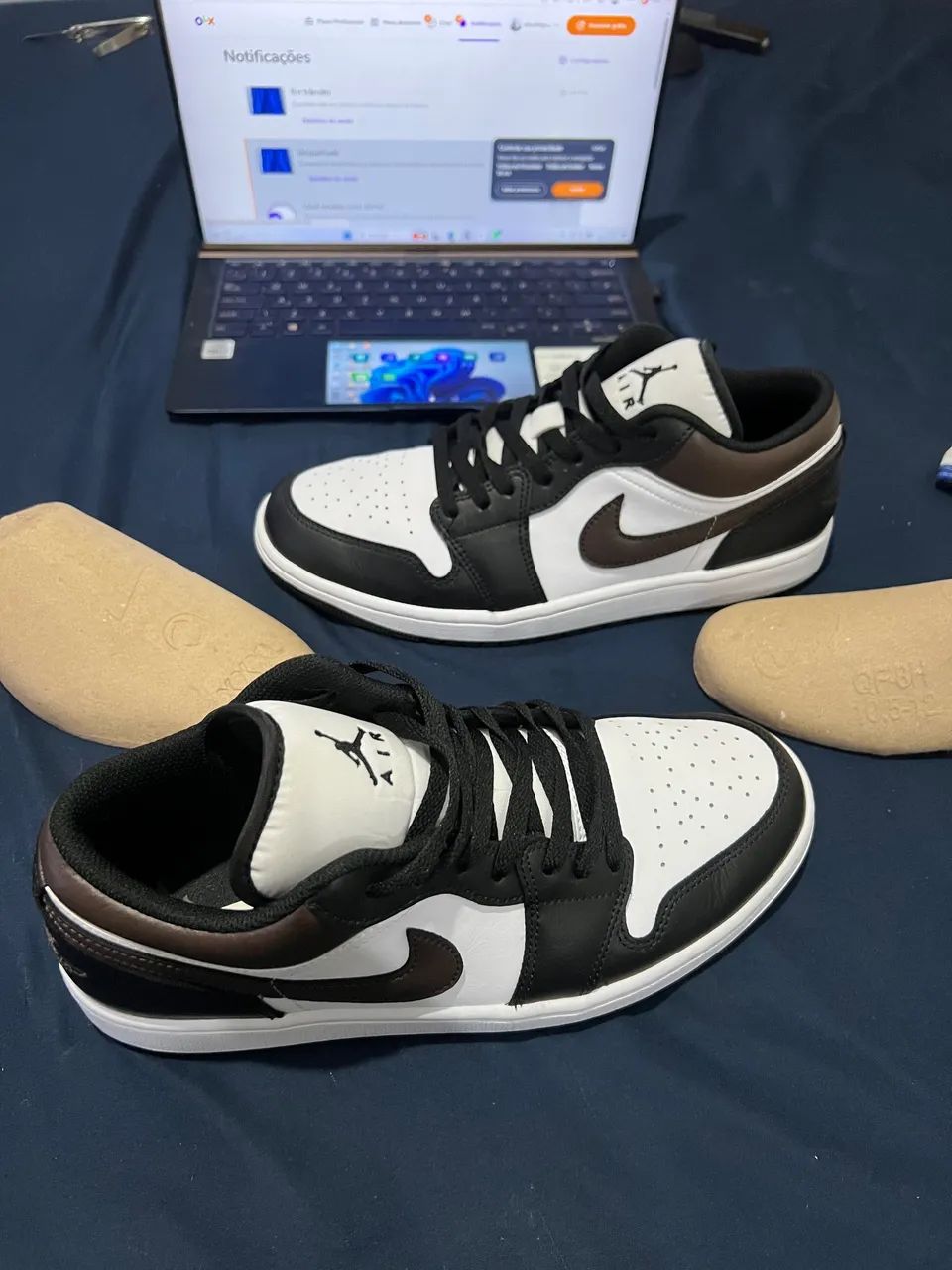 Jordan 1 low black/baroque brown-white - Foto 5