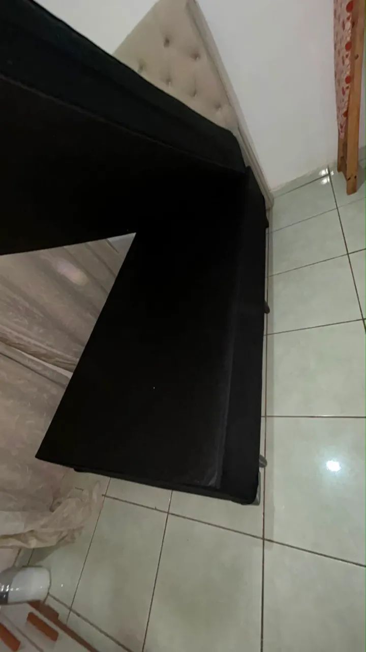 Cama solteirão com cabeceira estofada + colchão - Foto 2