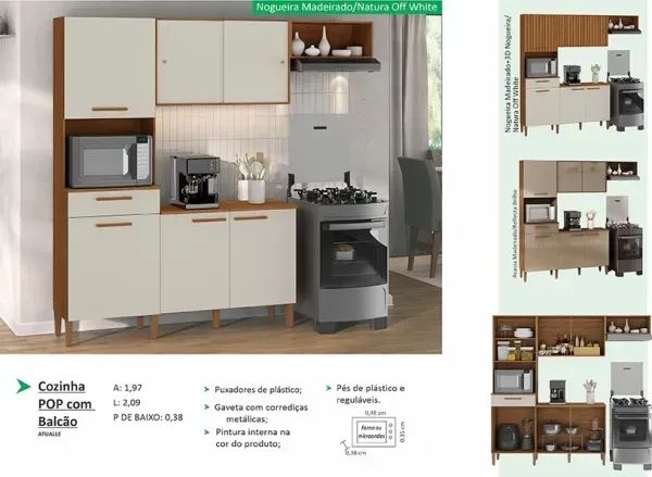 COZINHA POP COM BALCÃO - Foto 2