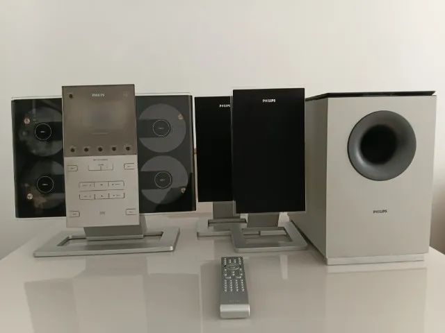 Micro System Philips MCM299 com Subwoofer e Controle (Leia a Descrição / COM DEFEITO)