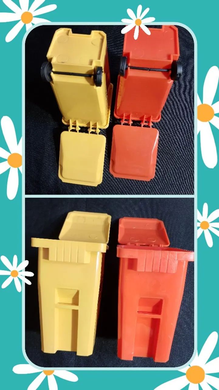 Miniatura de carrinho de lixo plástico novo - Foto 4
