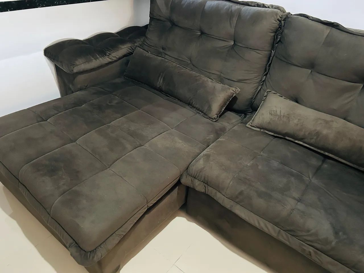 Sofá retrátil e reclinável 5 lugares - Foto 2